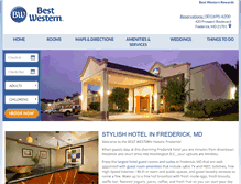 Tablet Screenshot of bestwesternfrederick.com